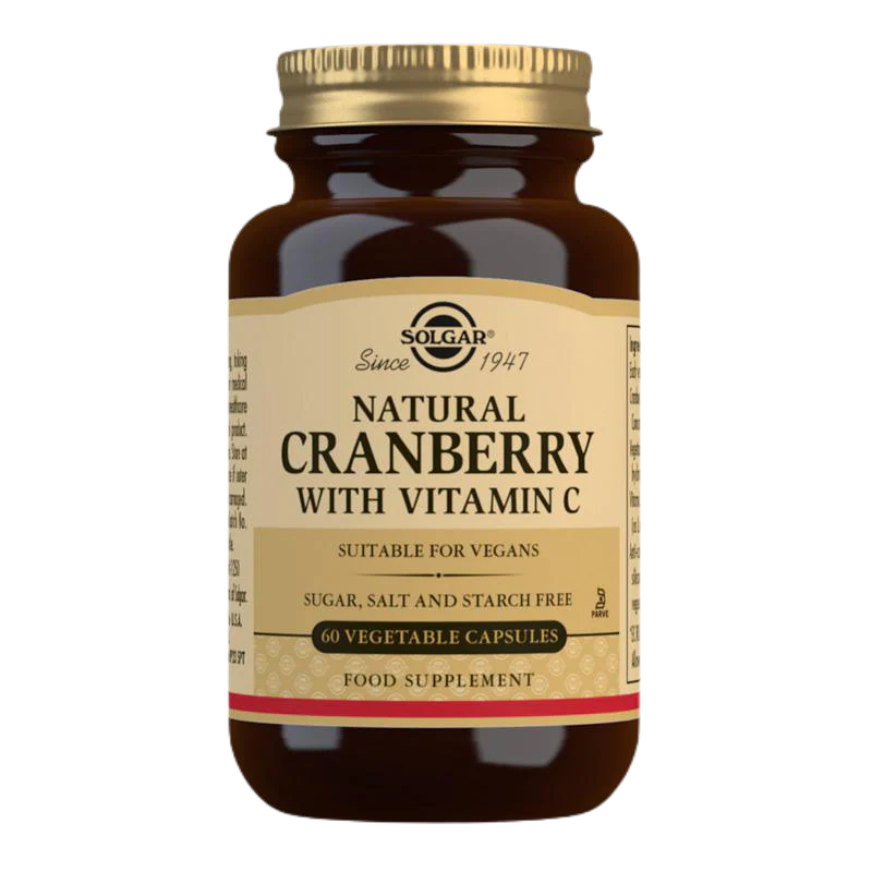 Natural Cranberry with Vitamin C Vegetable Capsules 60 packs