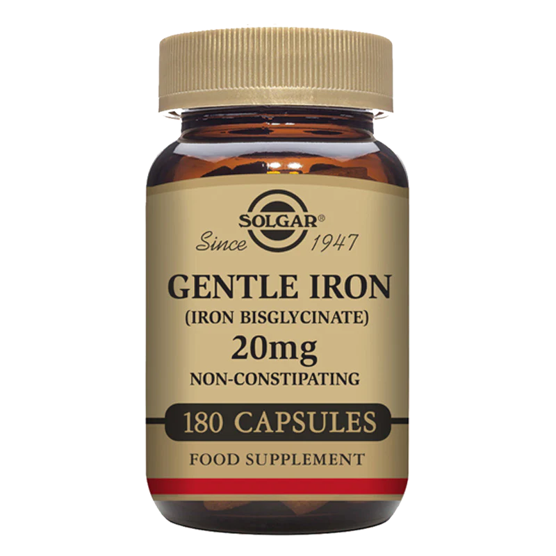 Solgar Gentle Iron (Iron Bisglycinate) 20 mg Vegetable Capsules