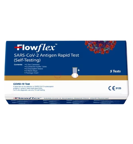Flowflex Antigen Rapid Test Lateral Flow Self-Testing 5 Kits