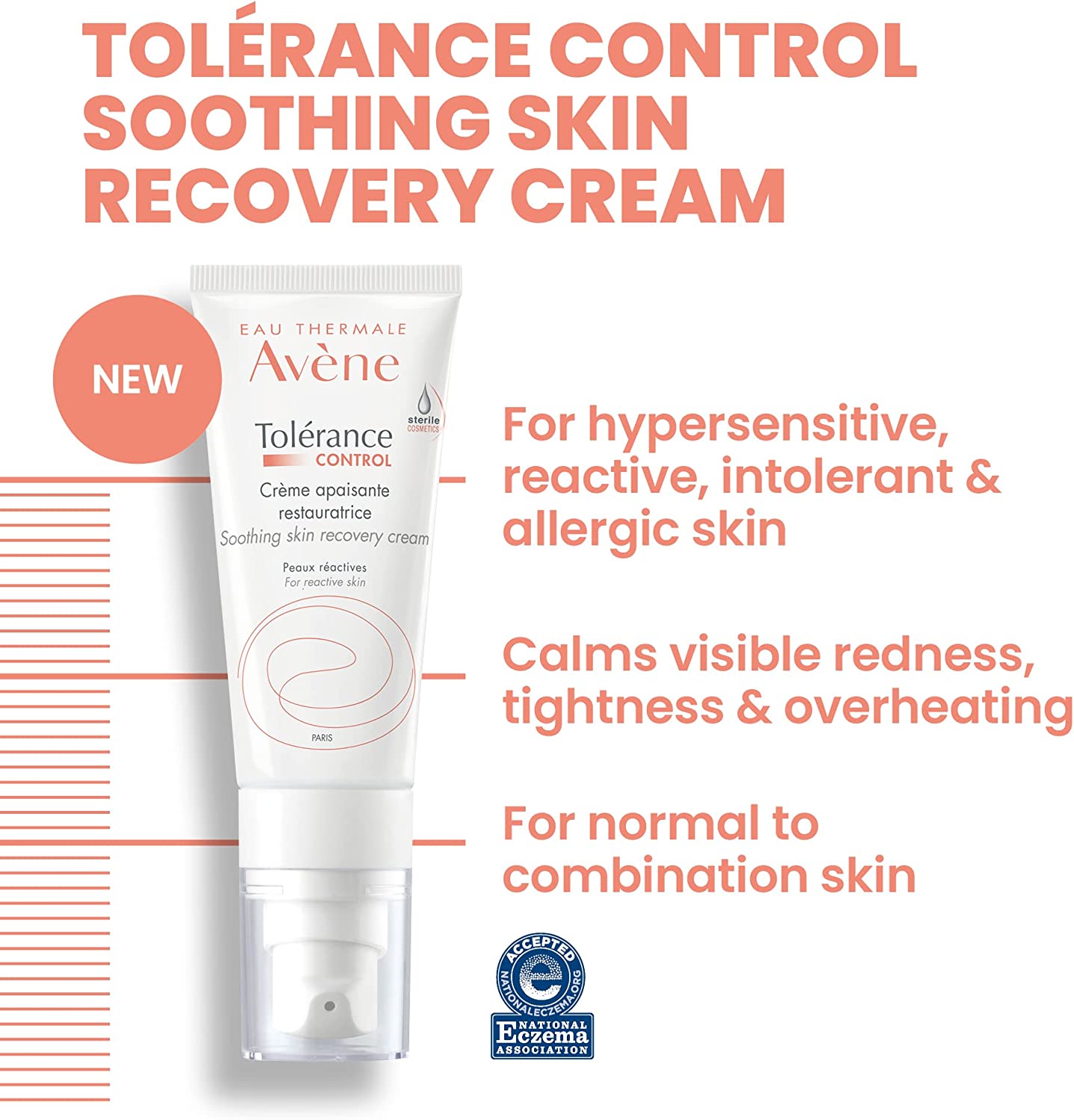 Avene Tolerance Control Soothing Skin Recovery Cream for Sensitive Skin 40ml