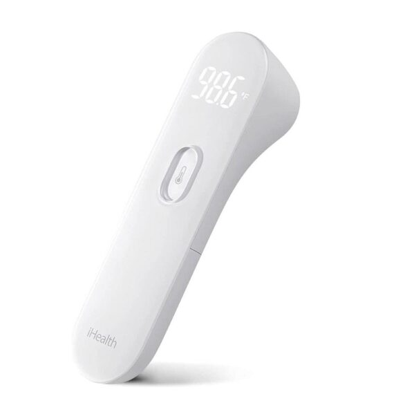iHealth No-Touch Forehead Thermometer, Digital Infrared Thermometer for Adults and Kids, Touchless Baby Thermometer with 3 Ultra-sensitive Sensors(PT3)
