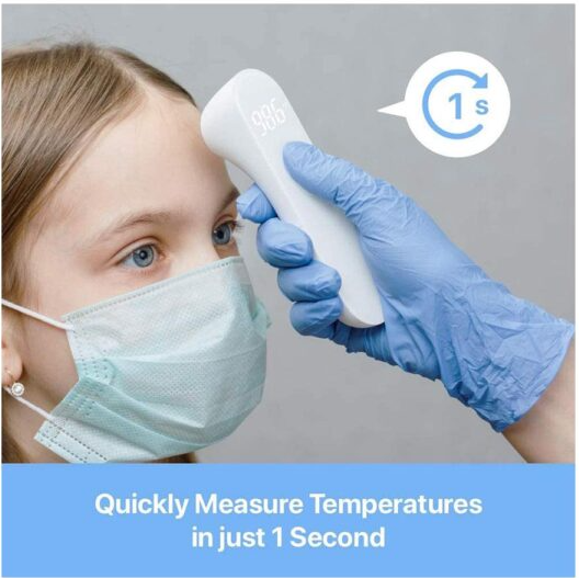 iHealth No-Touch Forehead Thermometer, Digital Infrared Thermometer for Adults and Kids, Touchless Baby Thermometer with 3 Ultra-sensitive Sensors(PT3)