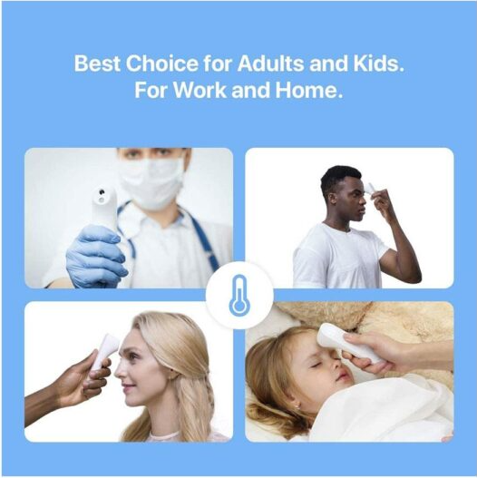 iHealth No-Touch Forehead Thermometer, Digital Infrared Thermometer for Adults and Kids, Touchless Baby Thermometer with 3 Ultra-sensitive Sensors(PT3)