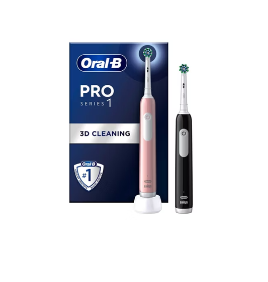 Oral-B Pro Series 1 Electric Toothbrush - Black & Pink Duo Pack