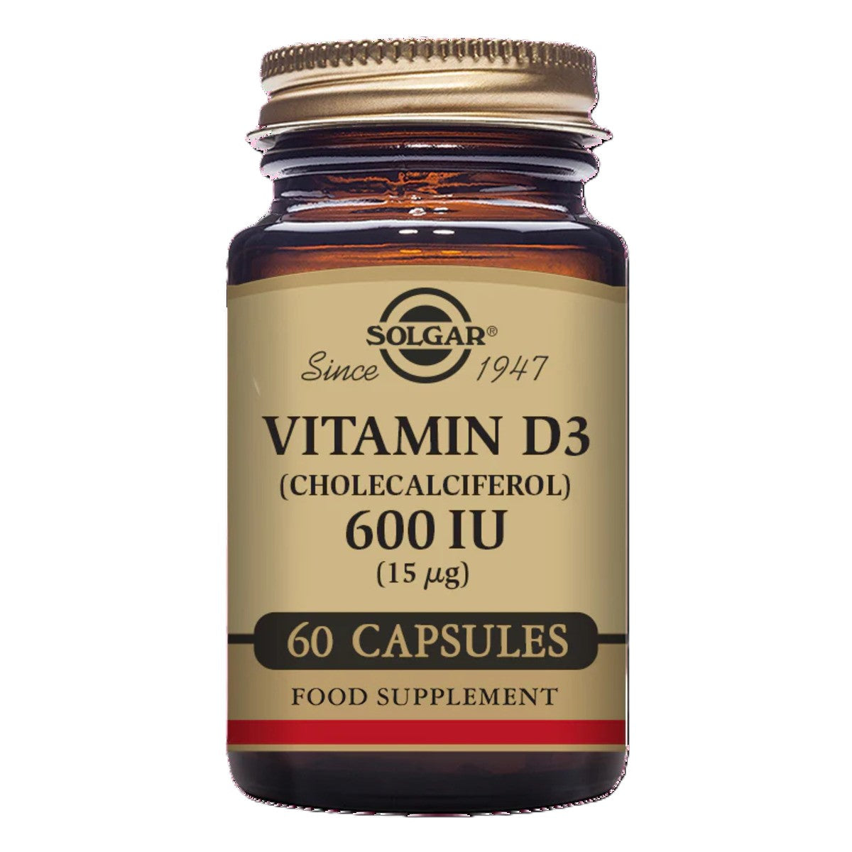Solgar Vitamin D3 600IU (15ug) 60 capsules
