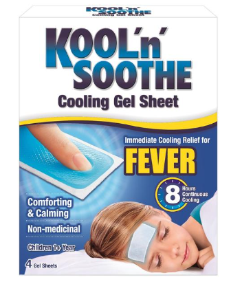 Kool N Soothe Kids Cooling Strip Sachets, 4 Count