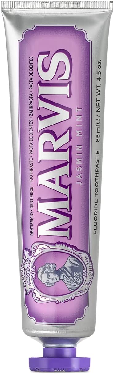 Marvis Jasmine Mint Toothpaste, 85 ml, Sensational Flavoured Toothpaste Helps Remove Plaque & Promote Healthy Gums with Long-Lasting Freshness