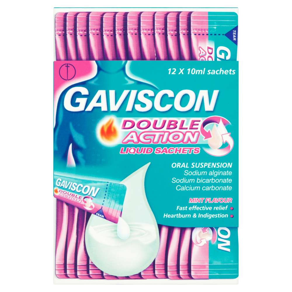 Gaviscon Double Action Liquid Peppermint 12 Sachets